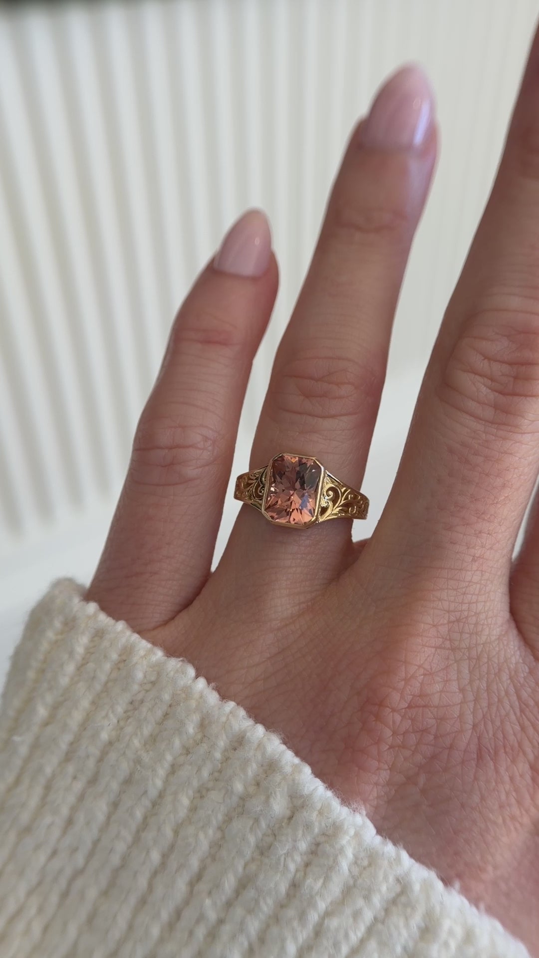 The Endearment Ring | 2.7 Radiant Peach Tourmaline