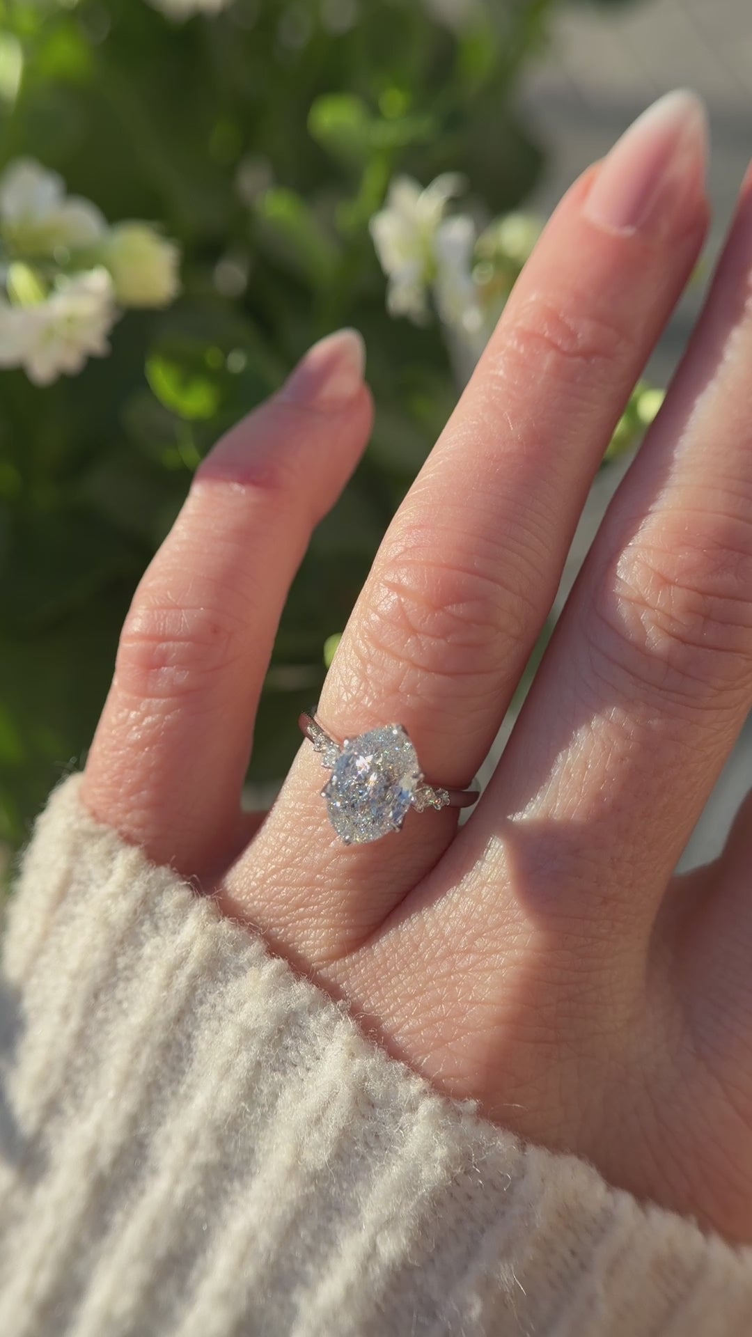 The Skye Ring | 3.22 CT Oval Rose Cut Diamond
