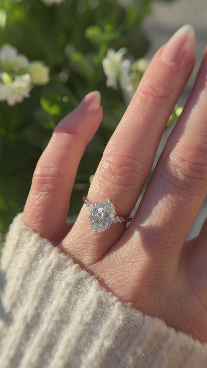The Skye Ring | 3.22 CT Oval Rose Cut Diamond