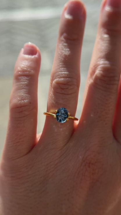 2.09 CT Oval Cut Blue Sapphire