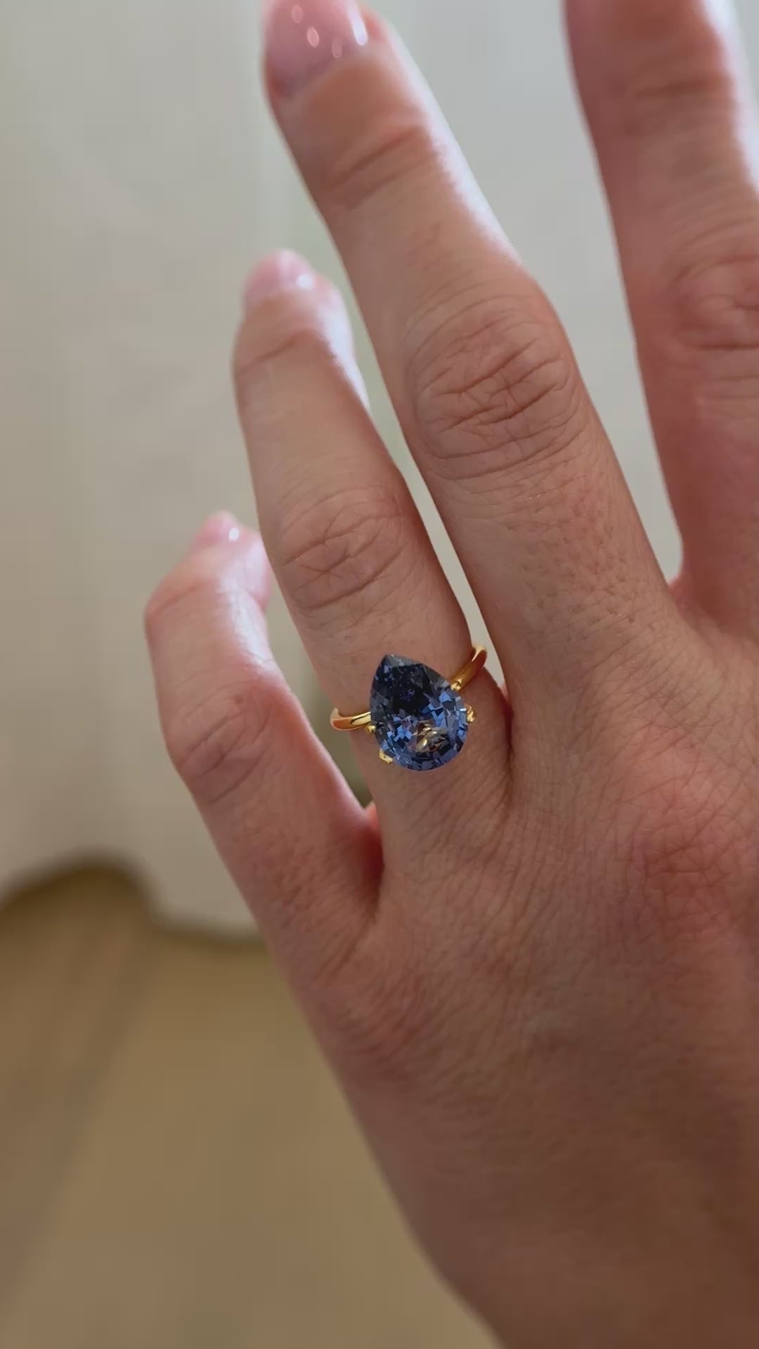 4.6 CT Pear Cut Blue Spinel