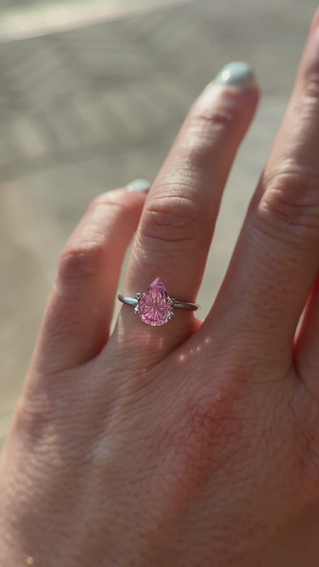 3.01 CT Pear Starbrite™ Cut Pink Sapphire