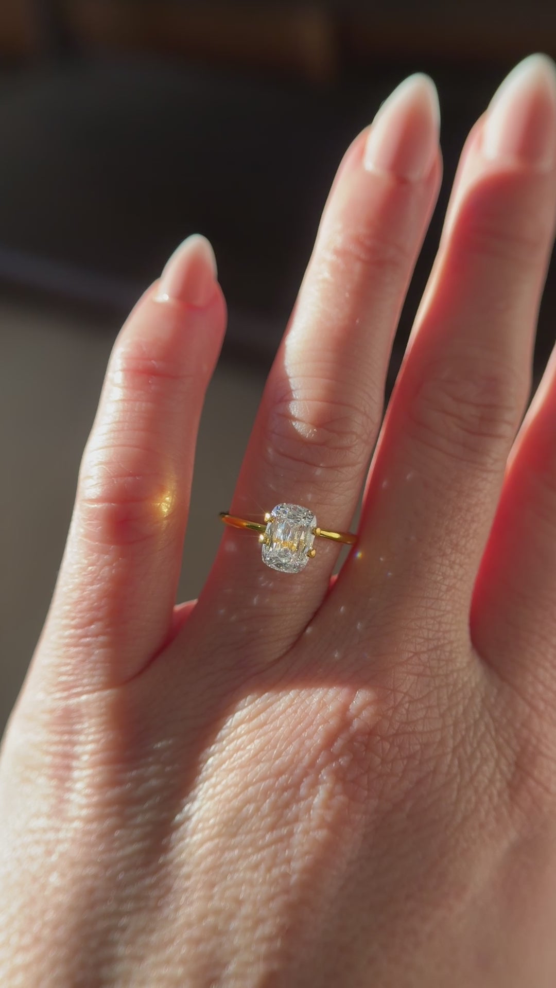 2.23 CT Lab Created Scissor Cut Cushion Diamond