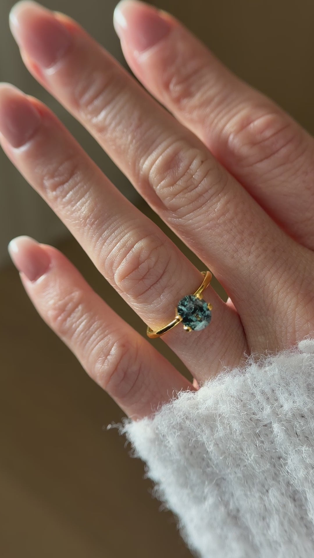 1.70 CT Oval Cut Teal Sapphire