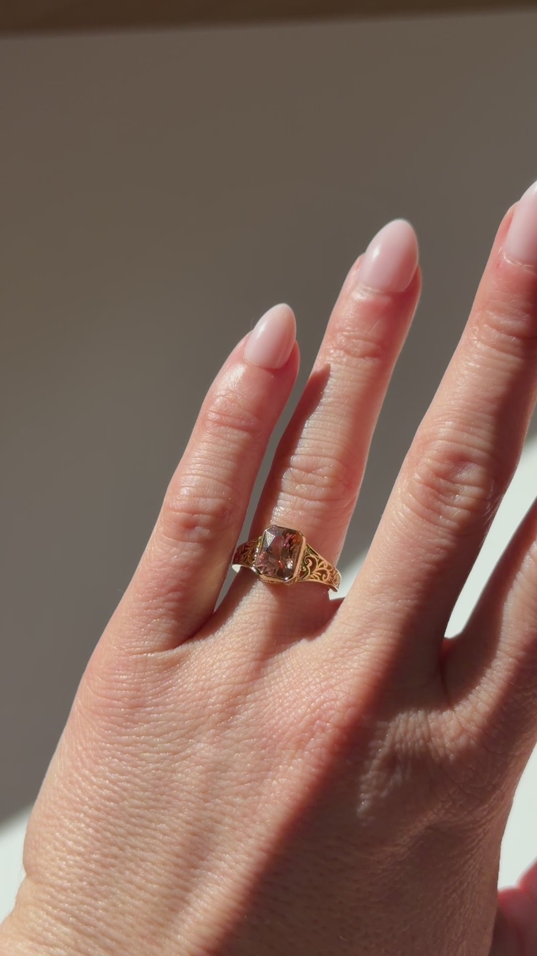 The Endearment Ring | 2.7 Radiant Peach Tourmaline