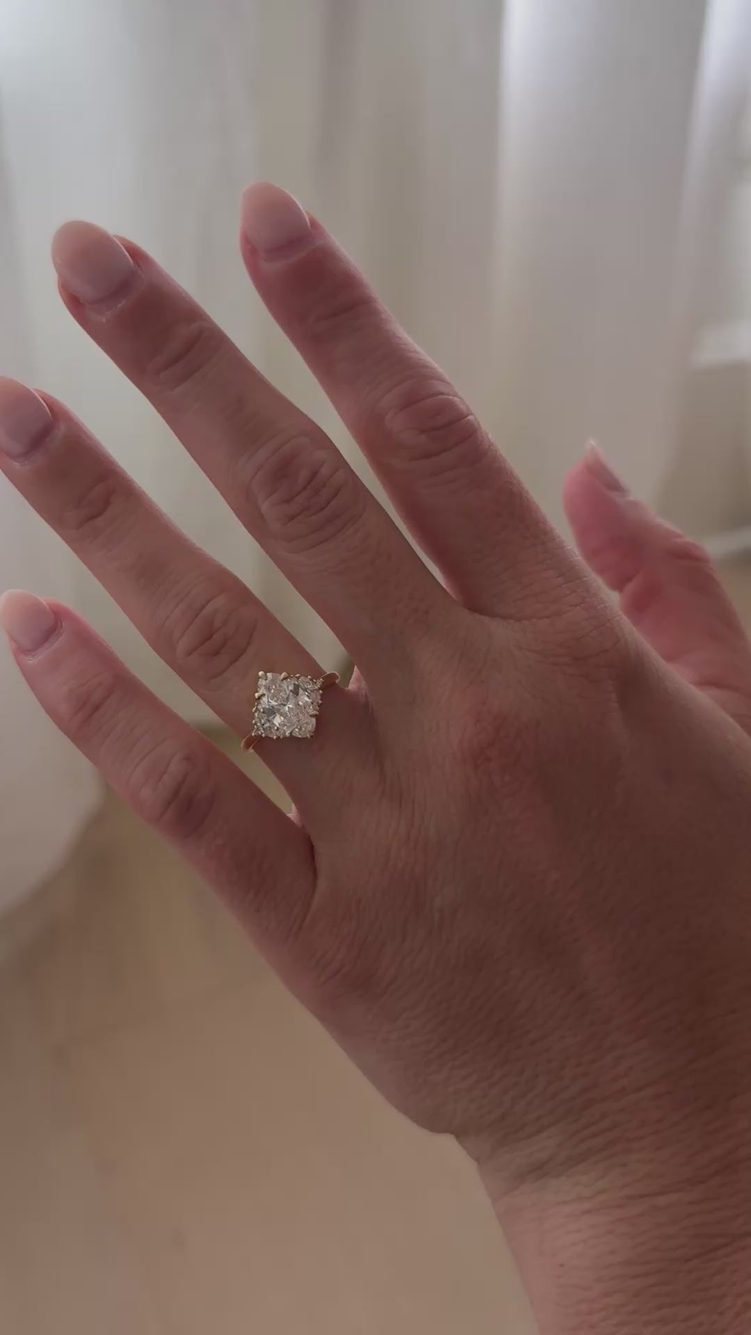 The Maren Ring | 1.96 CT Elongated Oval Diamond