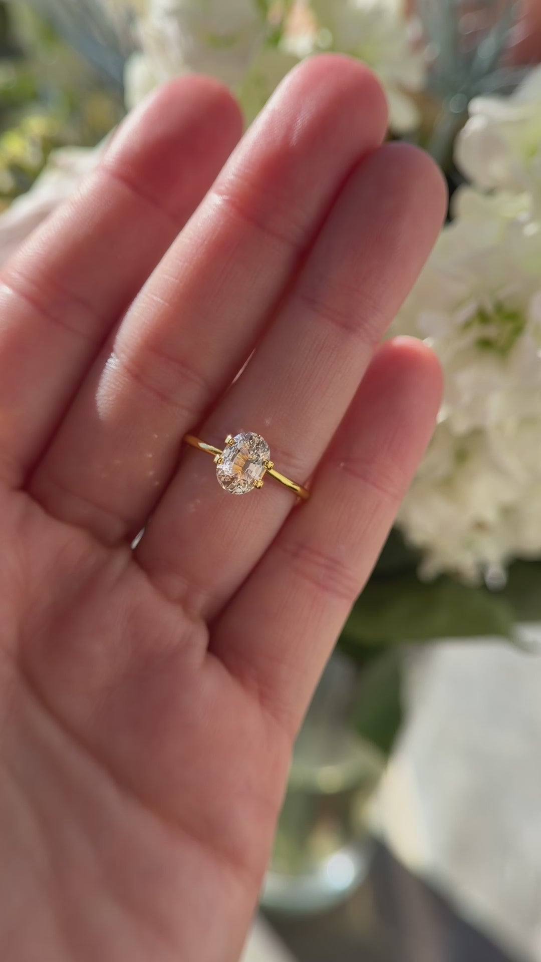 2.09 CT Oval Golden Apricot Sapphire