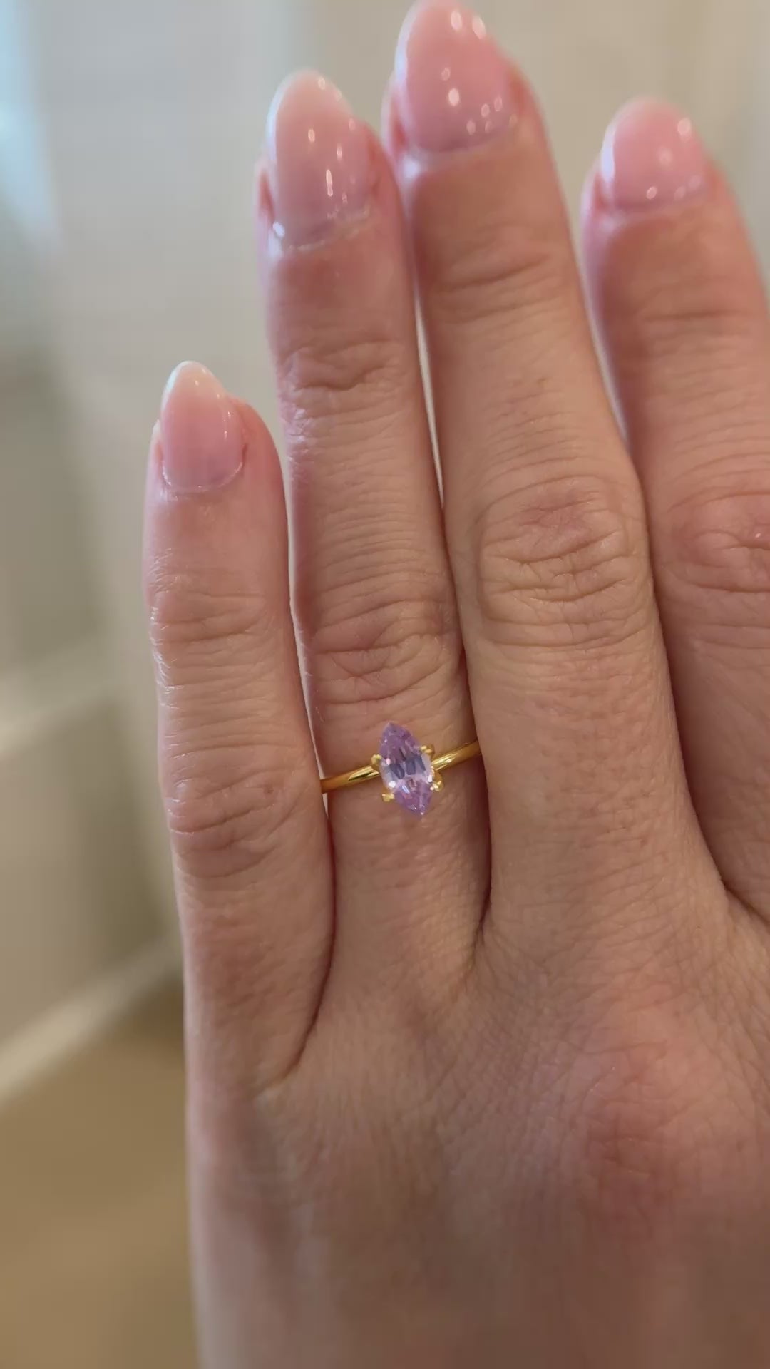 1.03 CT Marquise Cut Purple Sapphire