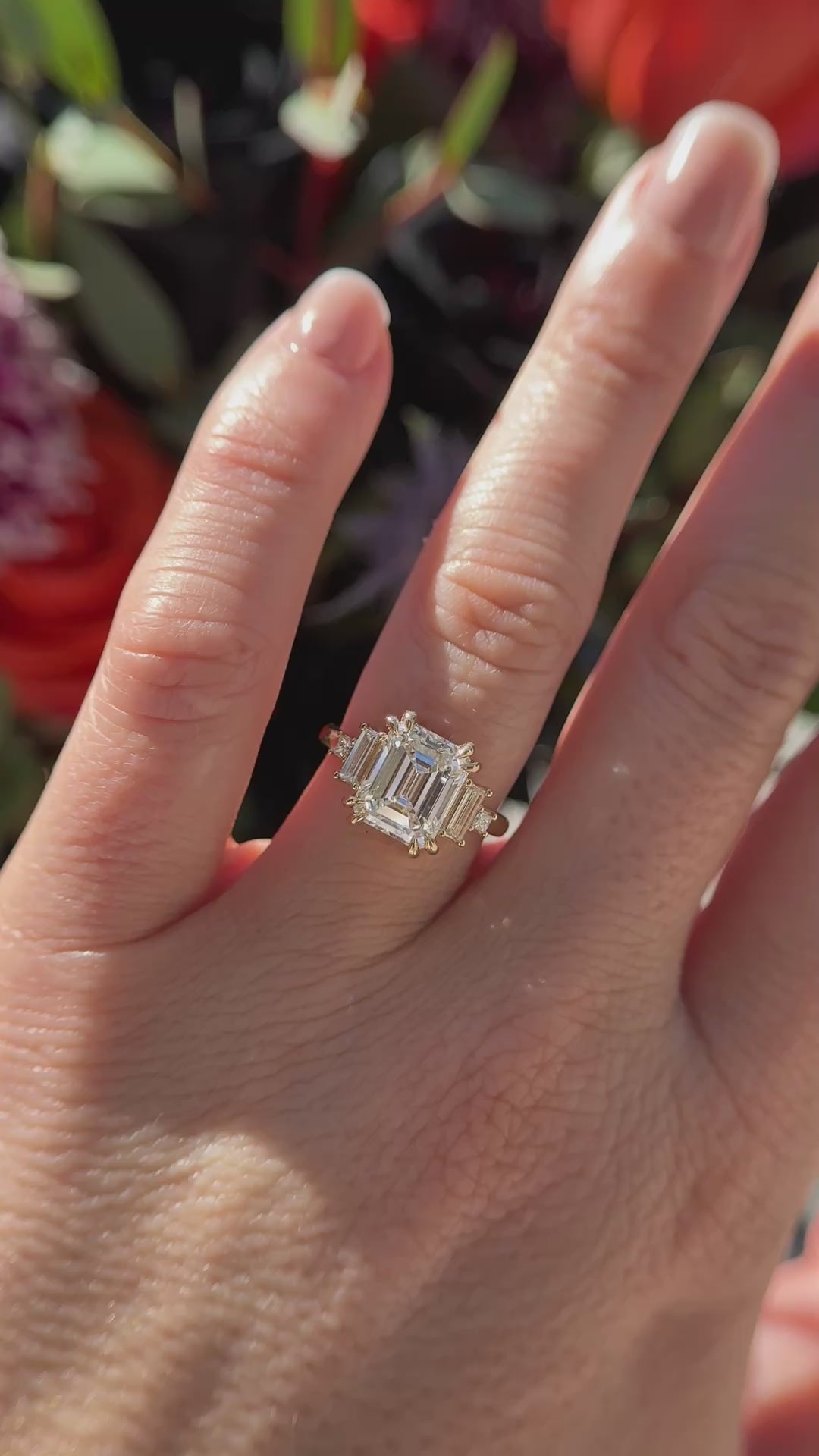 The Mira Ring | 4.11 CT Emerald Cut Diamond