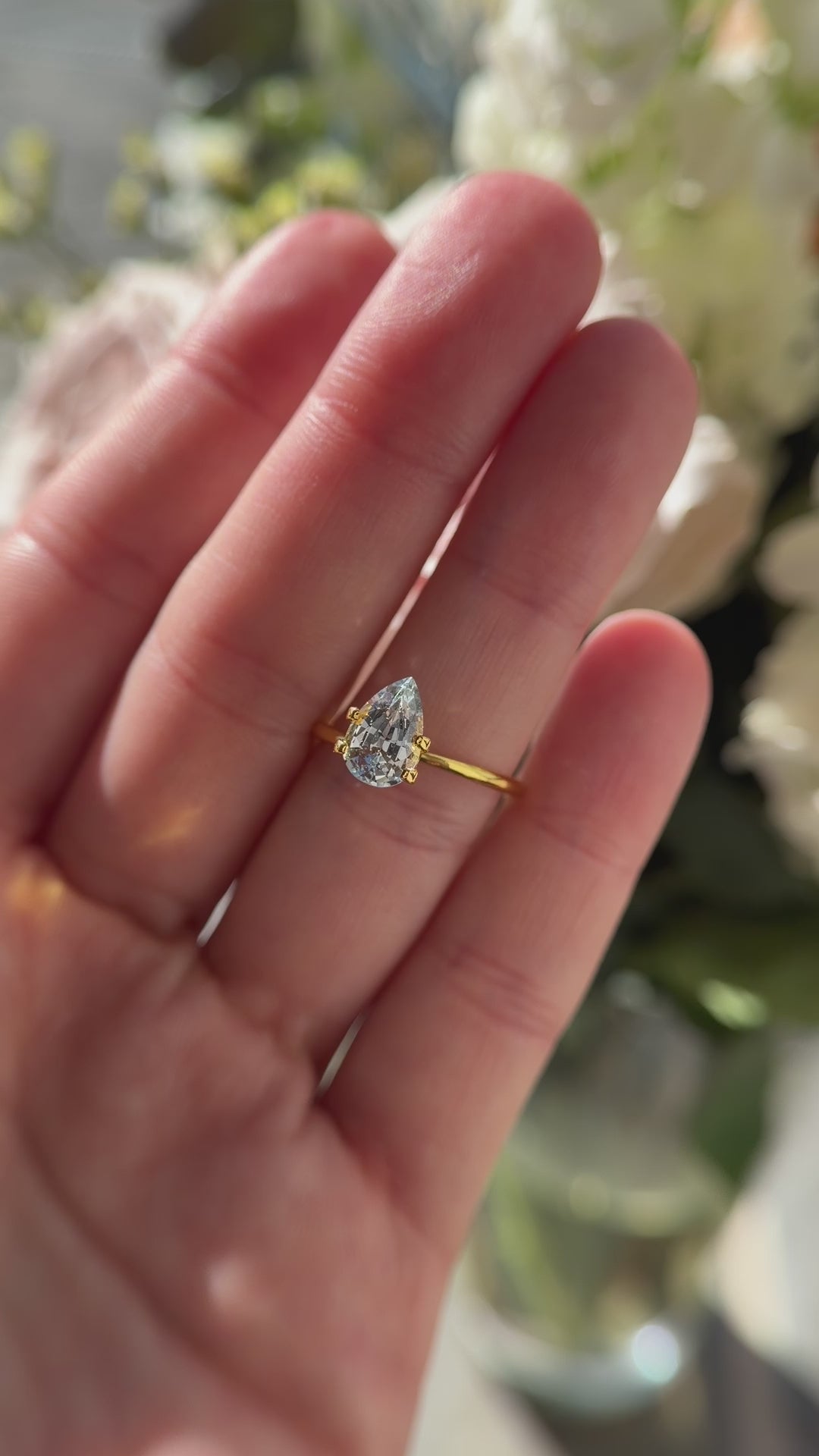 2.06 CT Pear Pastel Green Sapphire