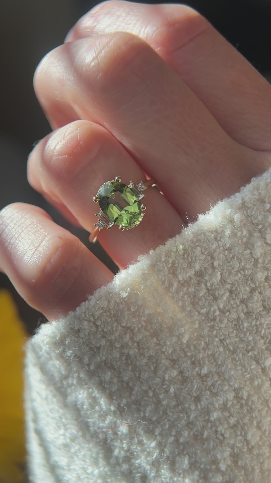 The Sura Ring | 2.2 CT Oval Green Tourmaline