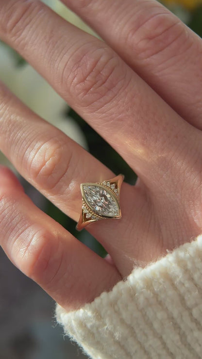 The Bezel Serendipity Ring | 1.5 CT Marquise Diamond