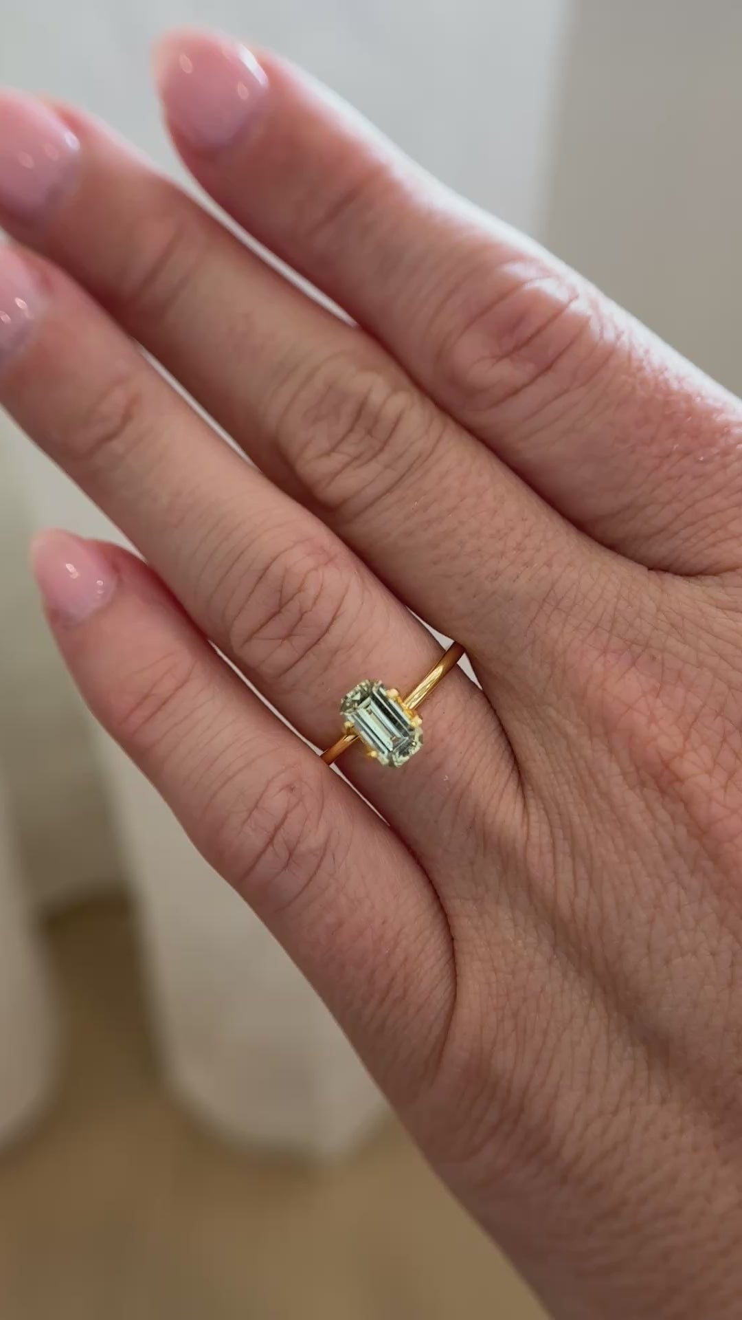 1.52 CT Emerald Cut Green Sapphire