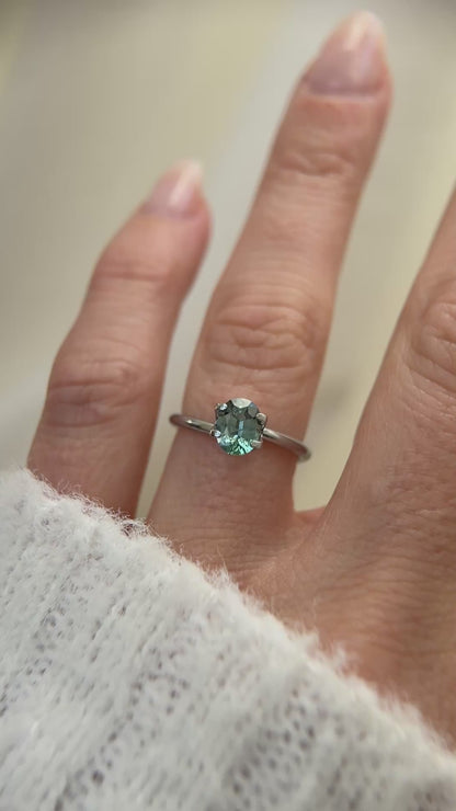 1.09 CT Oval Cut Teal Montana Sapphire