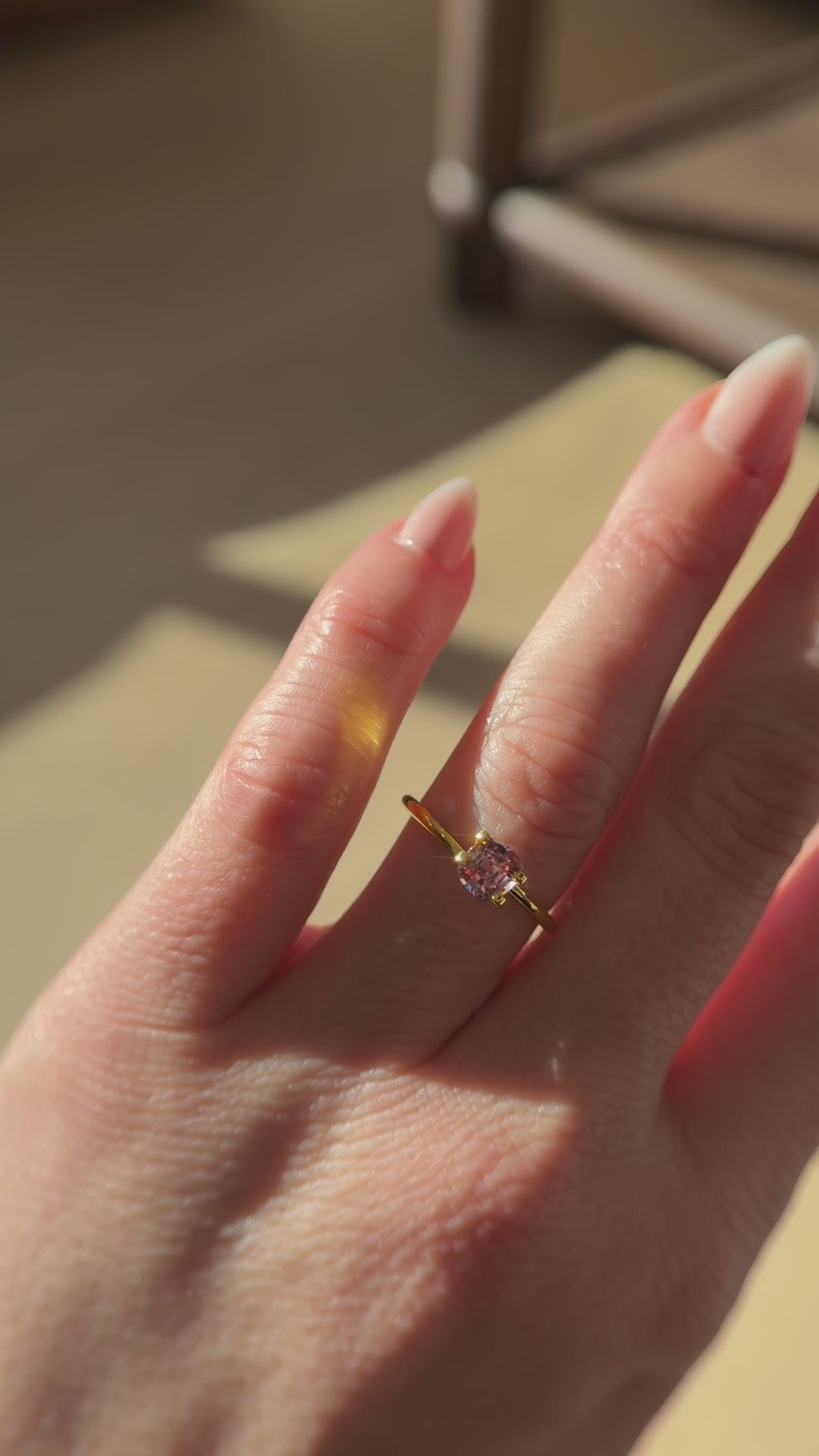 1.01 CT Cushion Cut Bicolor Pink Montana Sapphire