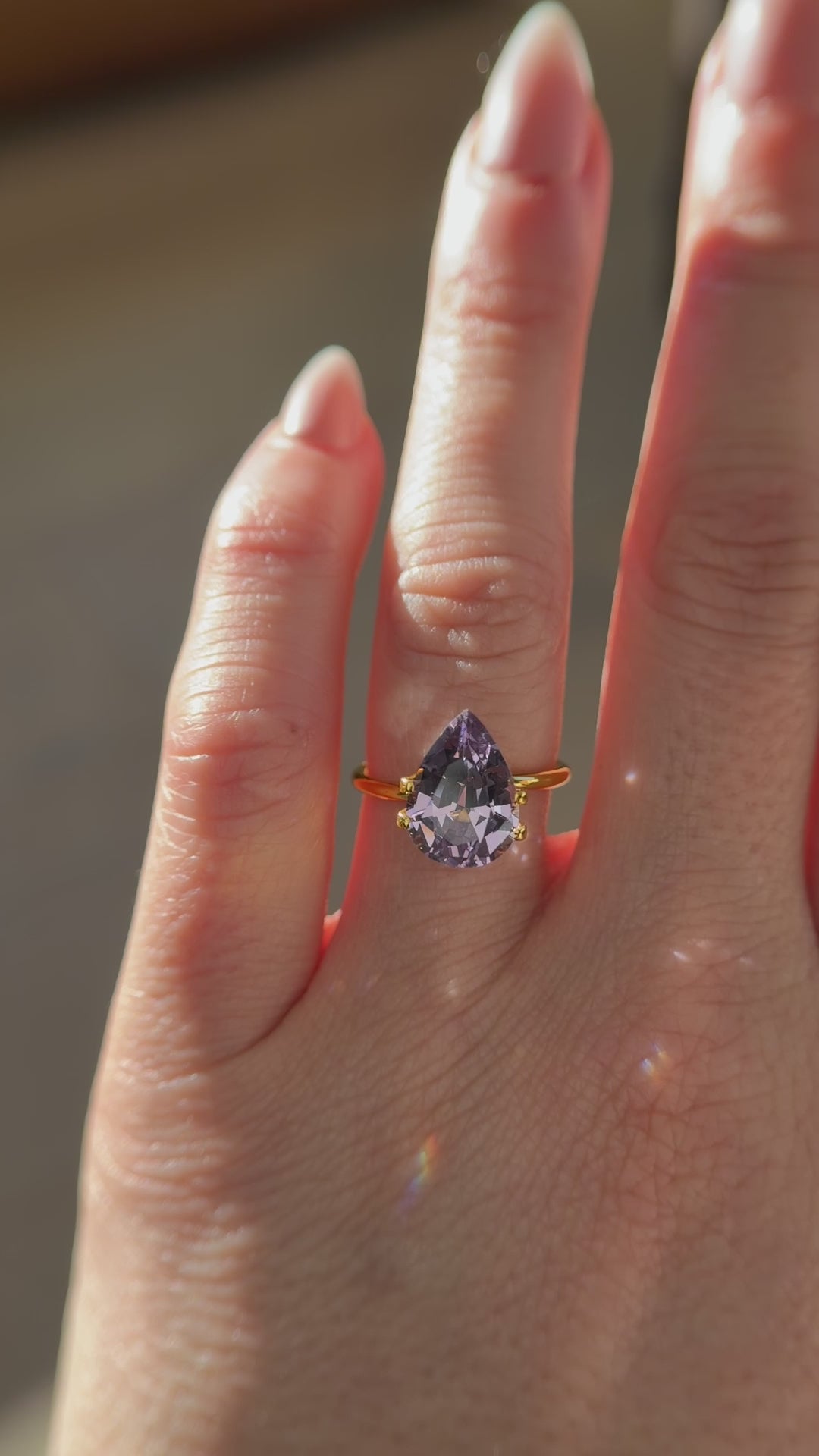 4.89 CT Pear Cut Purple Spinel
