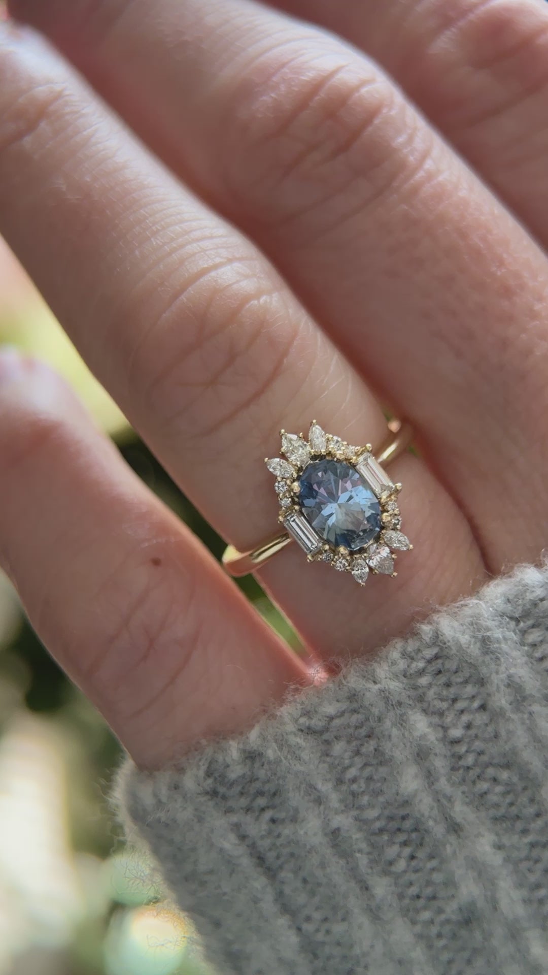 The Georgia 0.94 CT Blue Sapphire Ring