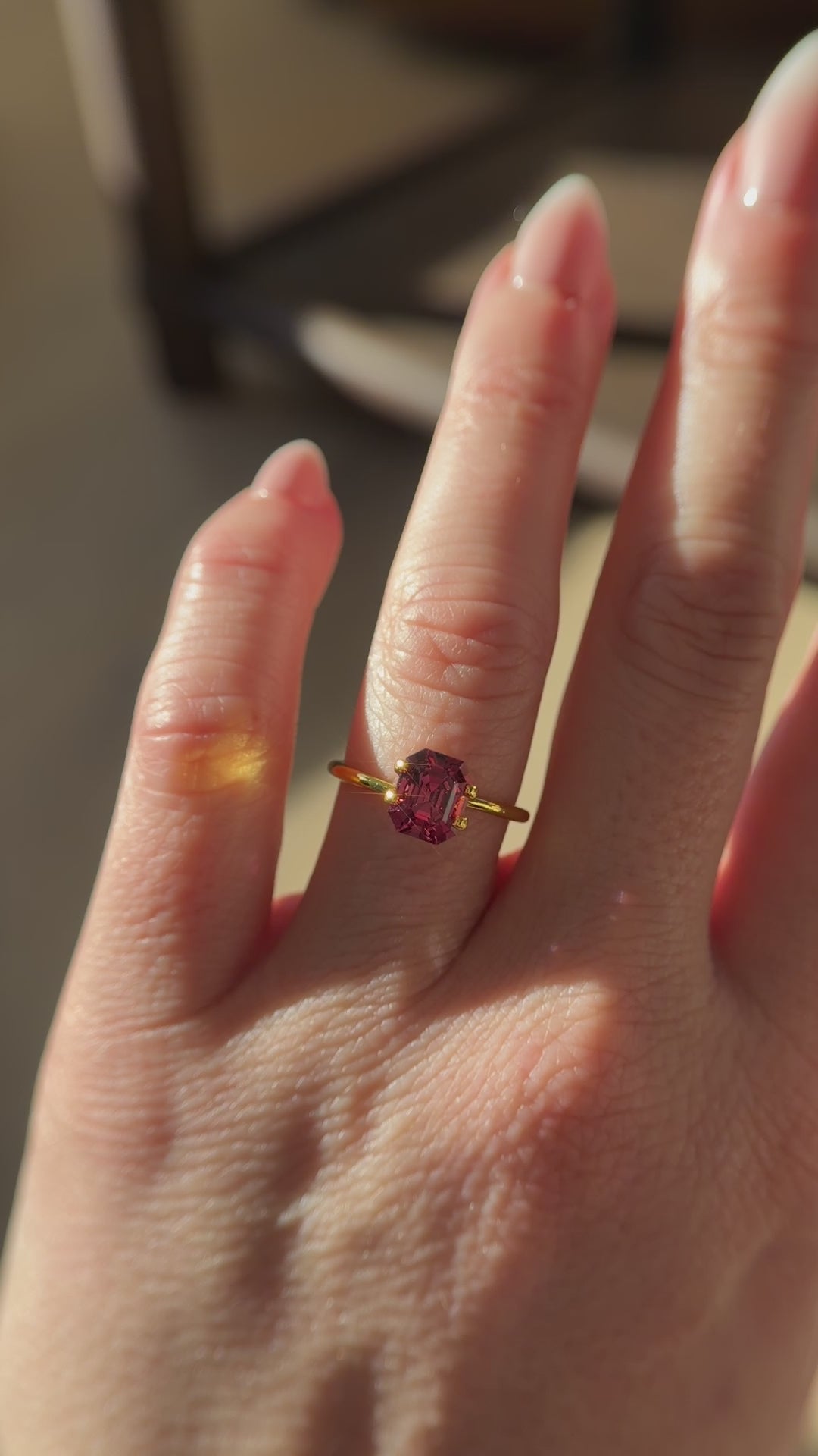 2.2 CT Emerald Cut Red/Pink Spinel