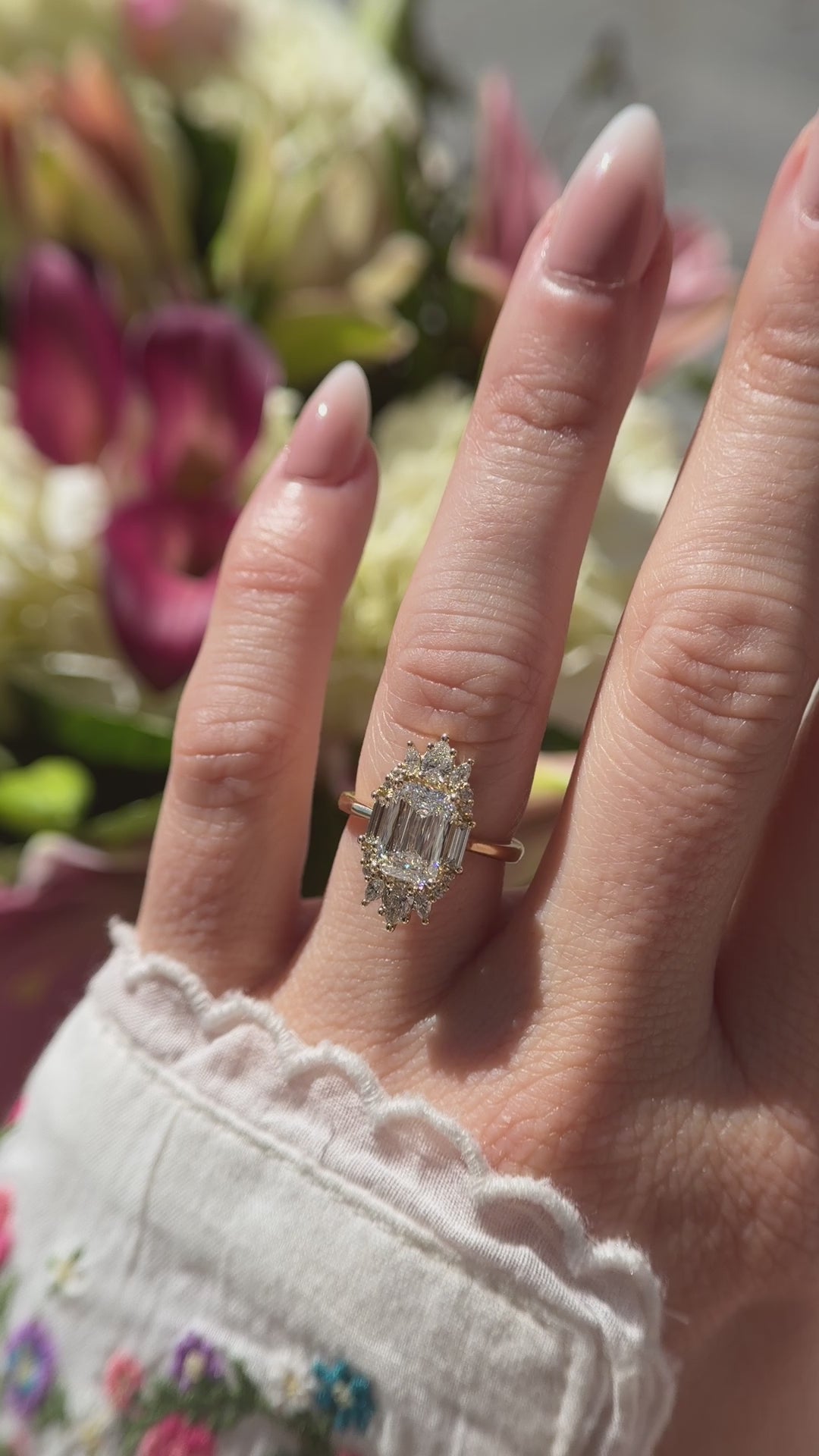 The Georgia Ring | 2.54 CT Crisscut Radiant Diamond – Lavender