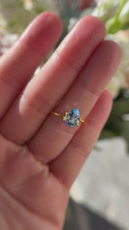 2.01 CT Pear Blue Sapphire