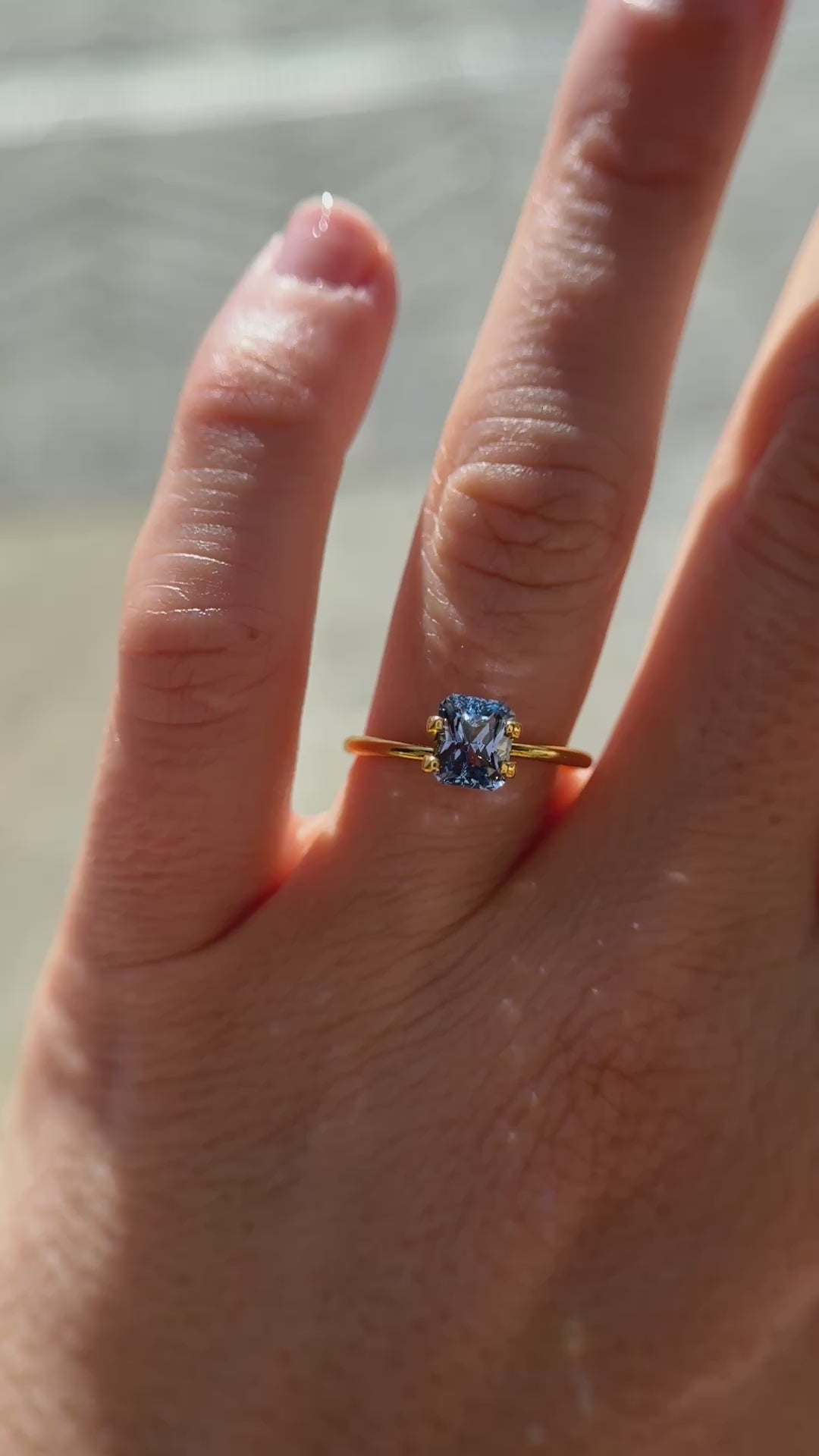 1.59 CT Radiant Cut Blue Sapphire