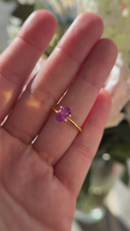 1.84 CT Oval Pinkish Red Sapphire