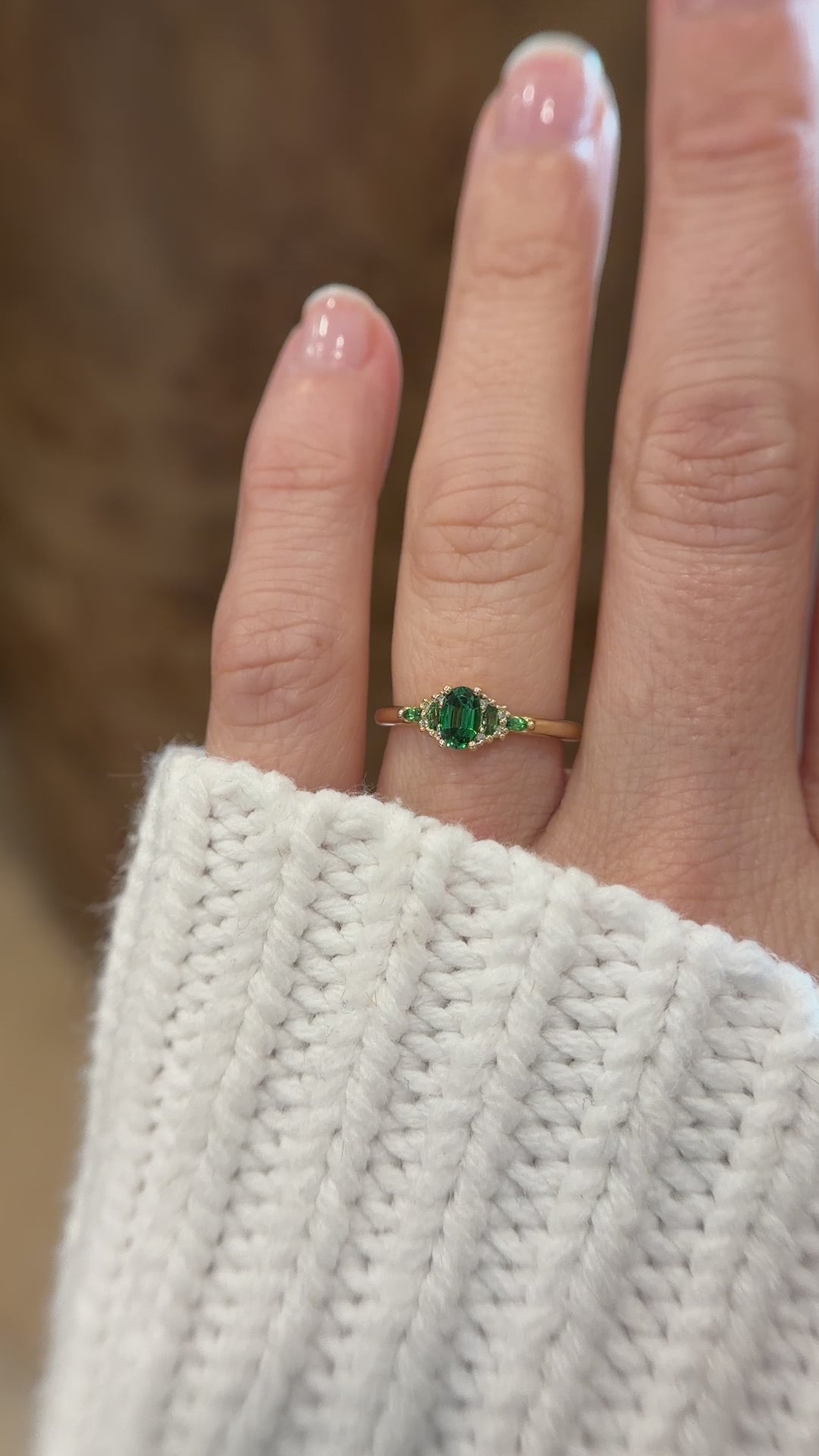 The Mini Maeve Ring | Tsavorite Garnet