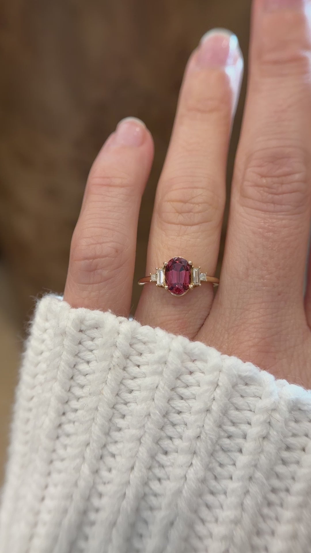 The Mira Ring | 1.66 CT Oval Red Spinel