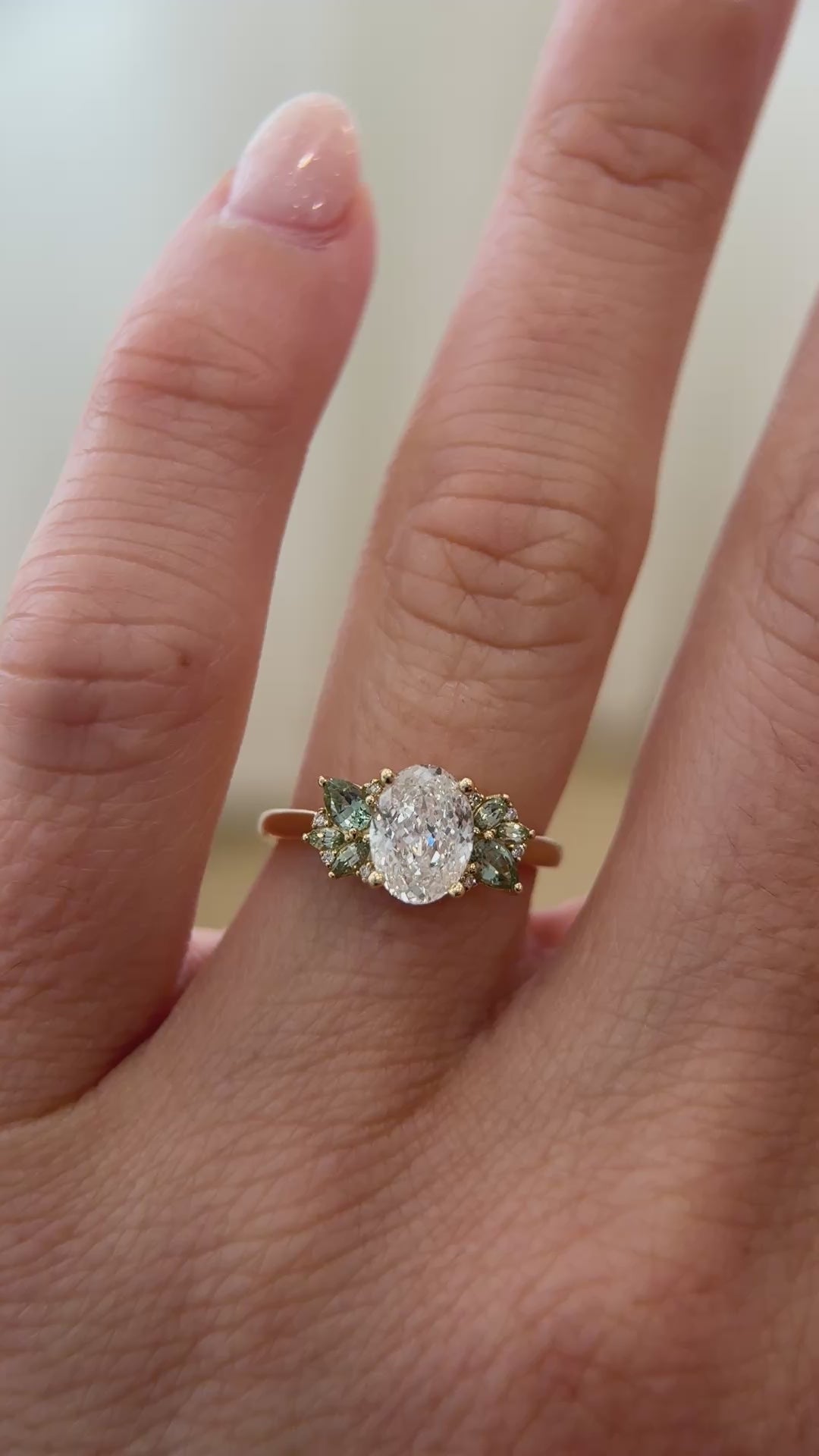 The Fleur Ring | 1.53 CT Portuguese Cut Oval Diamond