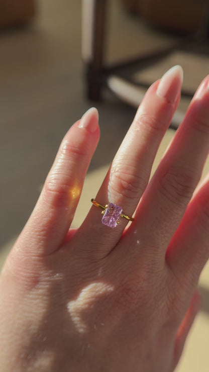 2.72 CT Rectangular Starbrite™ Cut Pink Sapphire