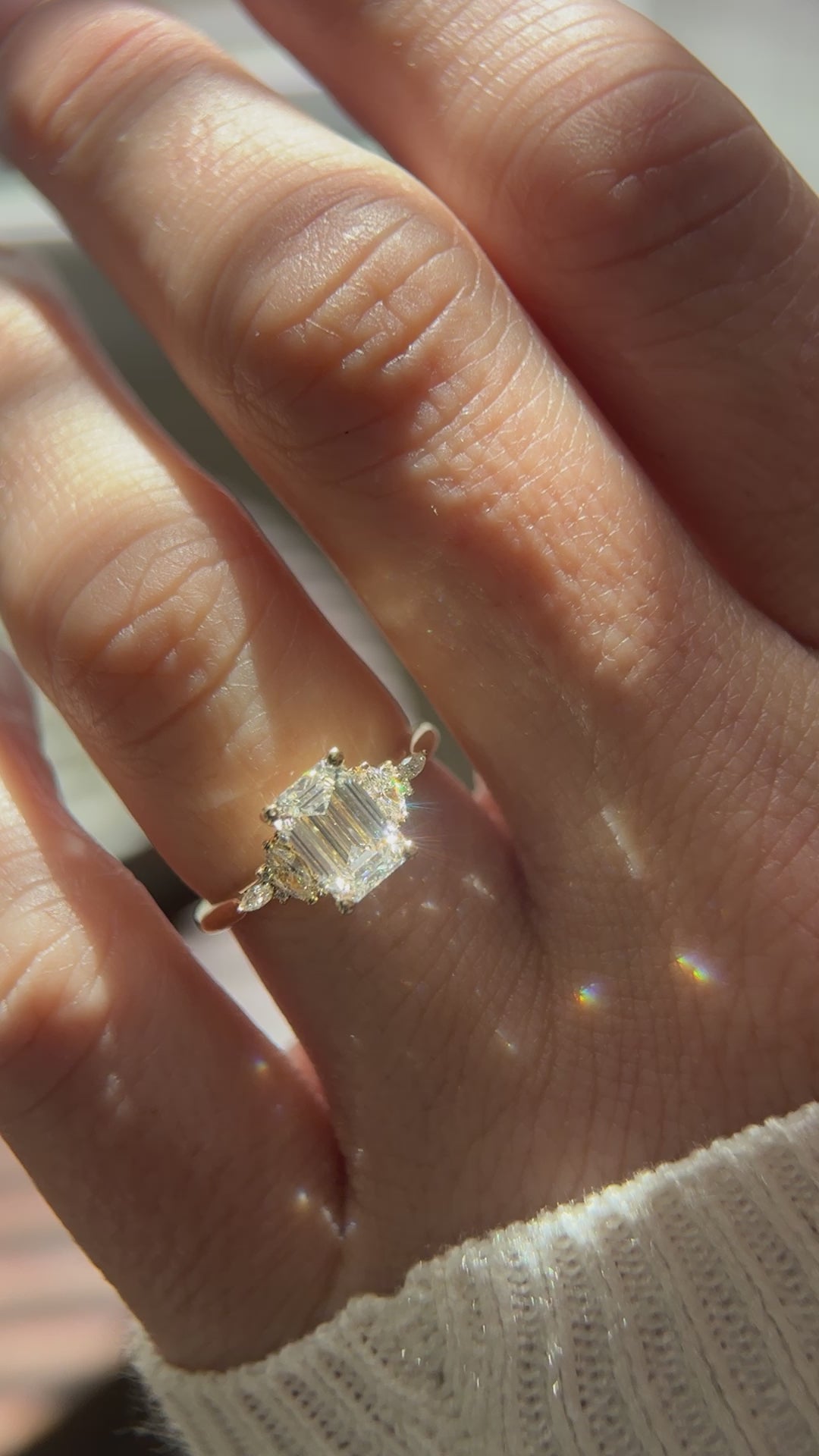 The Maeve Ring | 1.5 CT Emerald Cut Lab Diamond