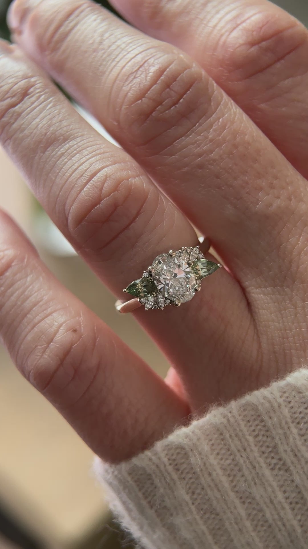The Fleur 1.22 CT Oval Diamond Ring