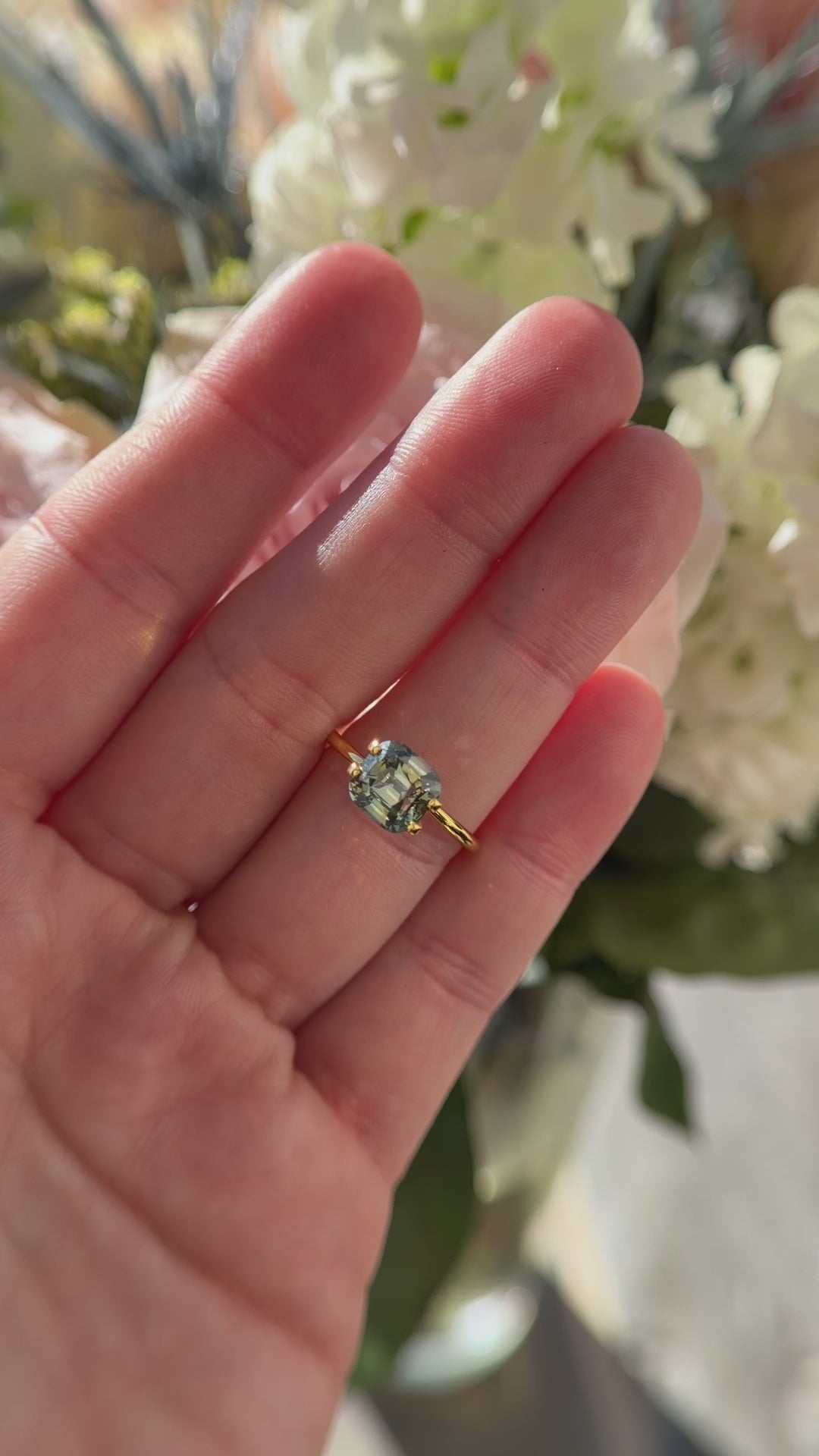 3.01 CT Cushion Bicolor Blue/Teal Sapphire