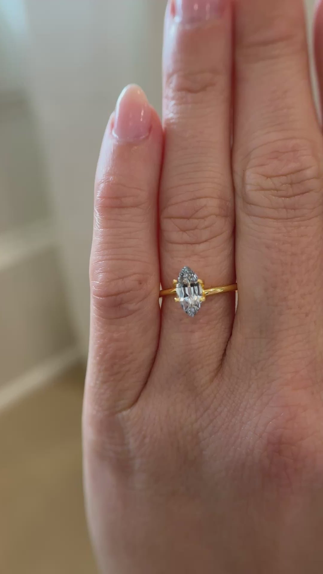1.31 CT Marquise Cut Light Minty Blue Green Sapphire
