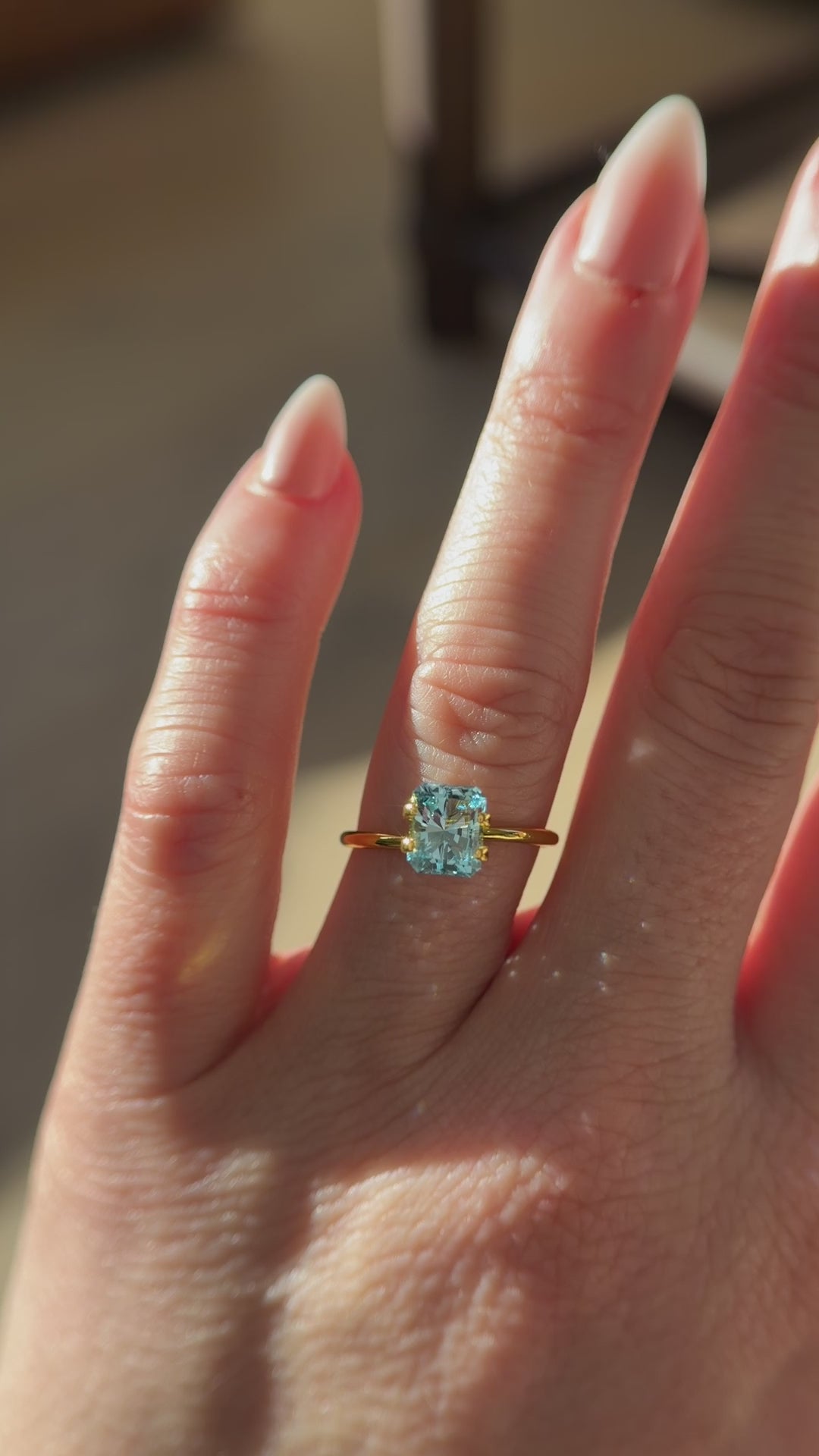 1.26 CT Radiant Cut Aquamarine