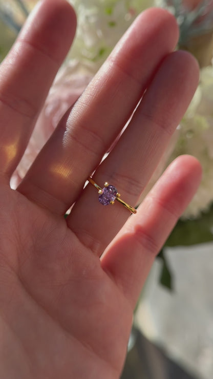 0.89 CT Oval Purple Sapphire