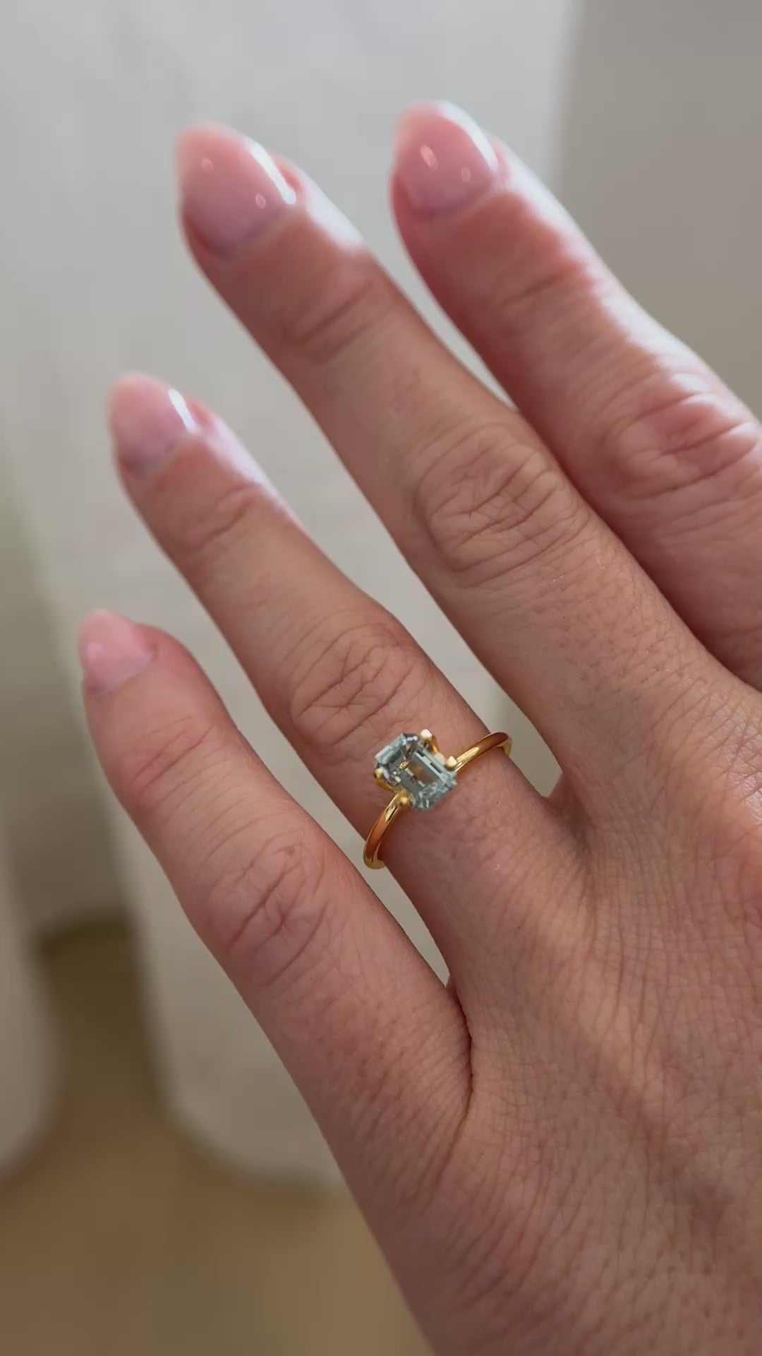 1.51 CT Emerald Cut Teal/Green Sapphire
