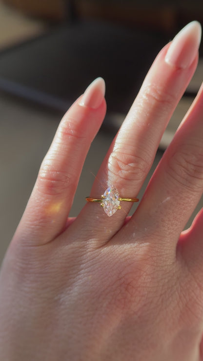 1.5 CT Lab Created Marquise Cut Light Pink Diamond