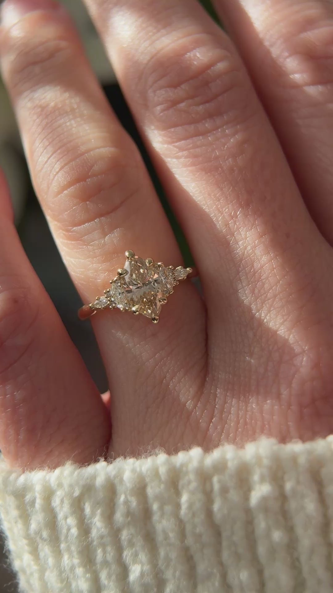 The Maeve Ring | 1.18 CT Marquise Champagne Diamond
