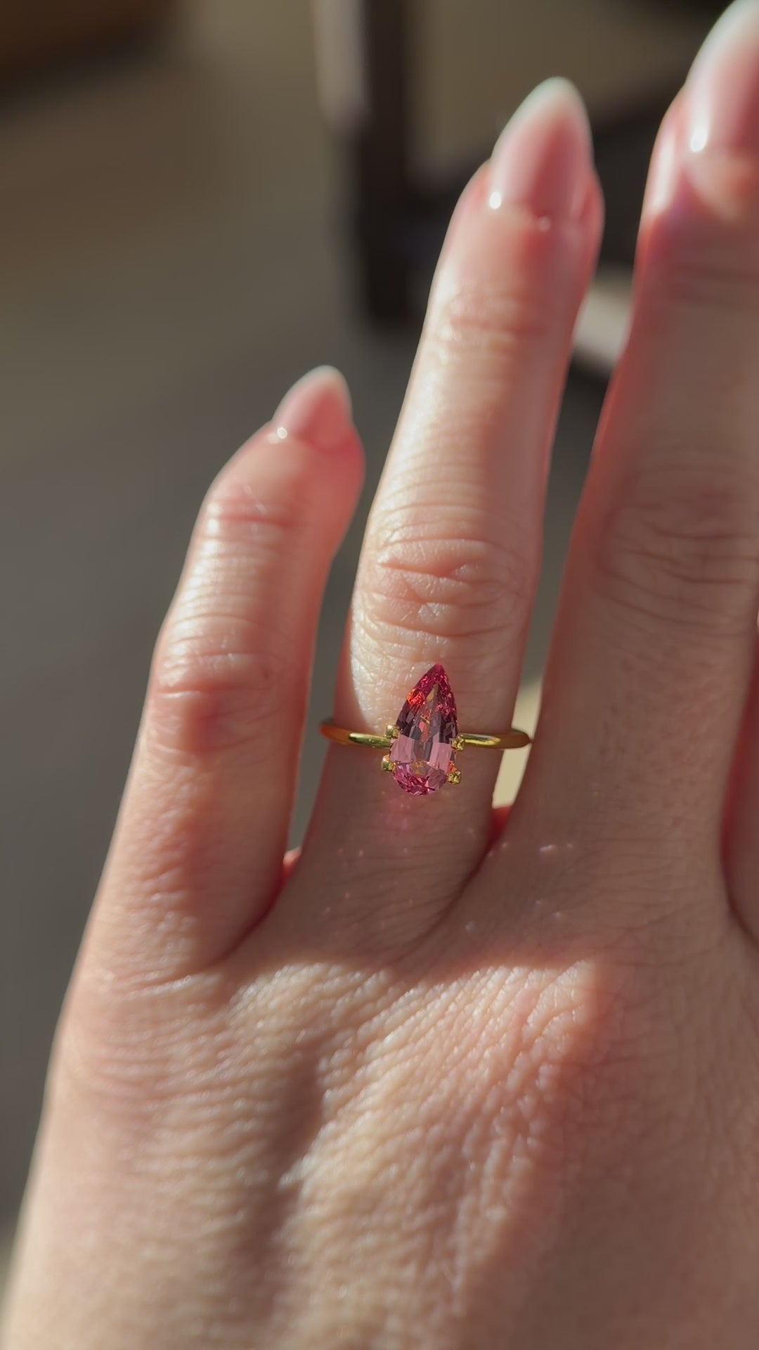 1.69 CT Pear Cut Pink Spinel