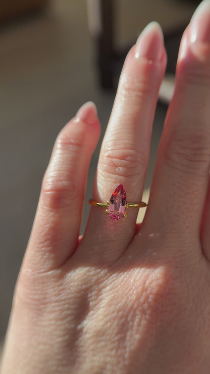 1.69 CT Pear Cut Pink Spinel