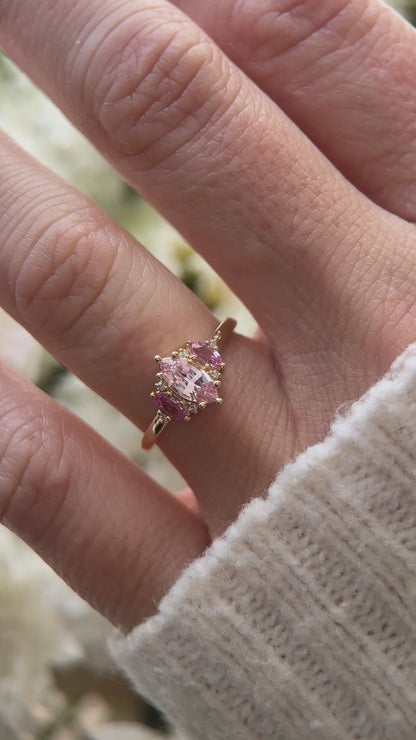 The Maren Ring | Marquise Pink Ombre Sapphire