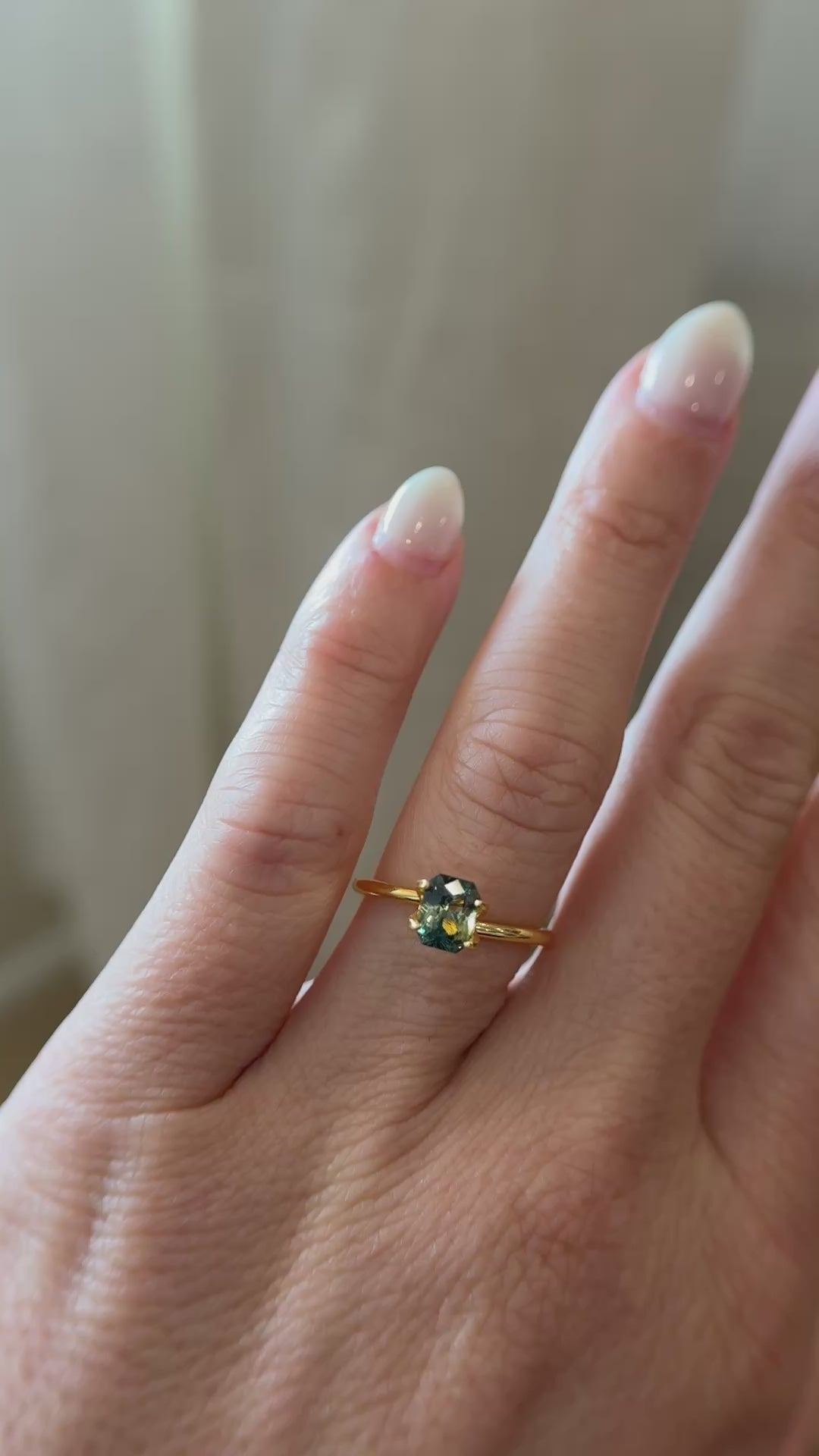 1.27 CT Radiant Cut Parti Sapphire