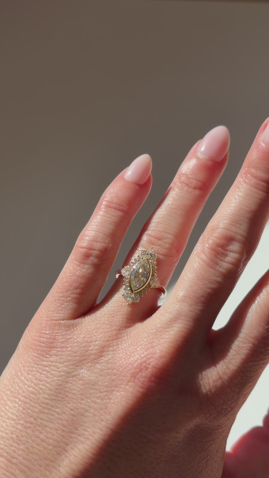 The Ethereal Ring | 2 CT Flower Cut Marquise  Diamond