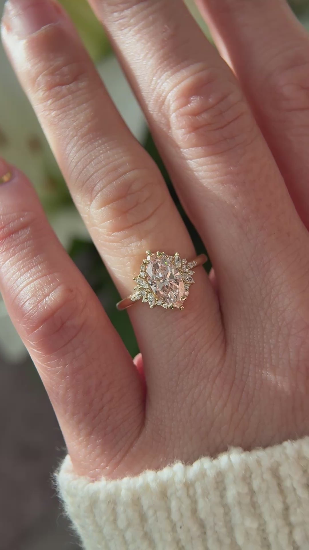The Reverie Ring | 1.55 CT Marquise Pink Diamond