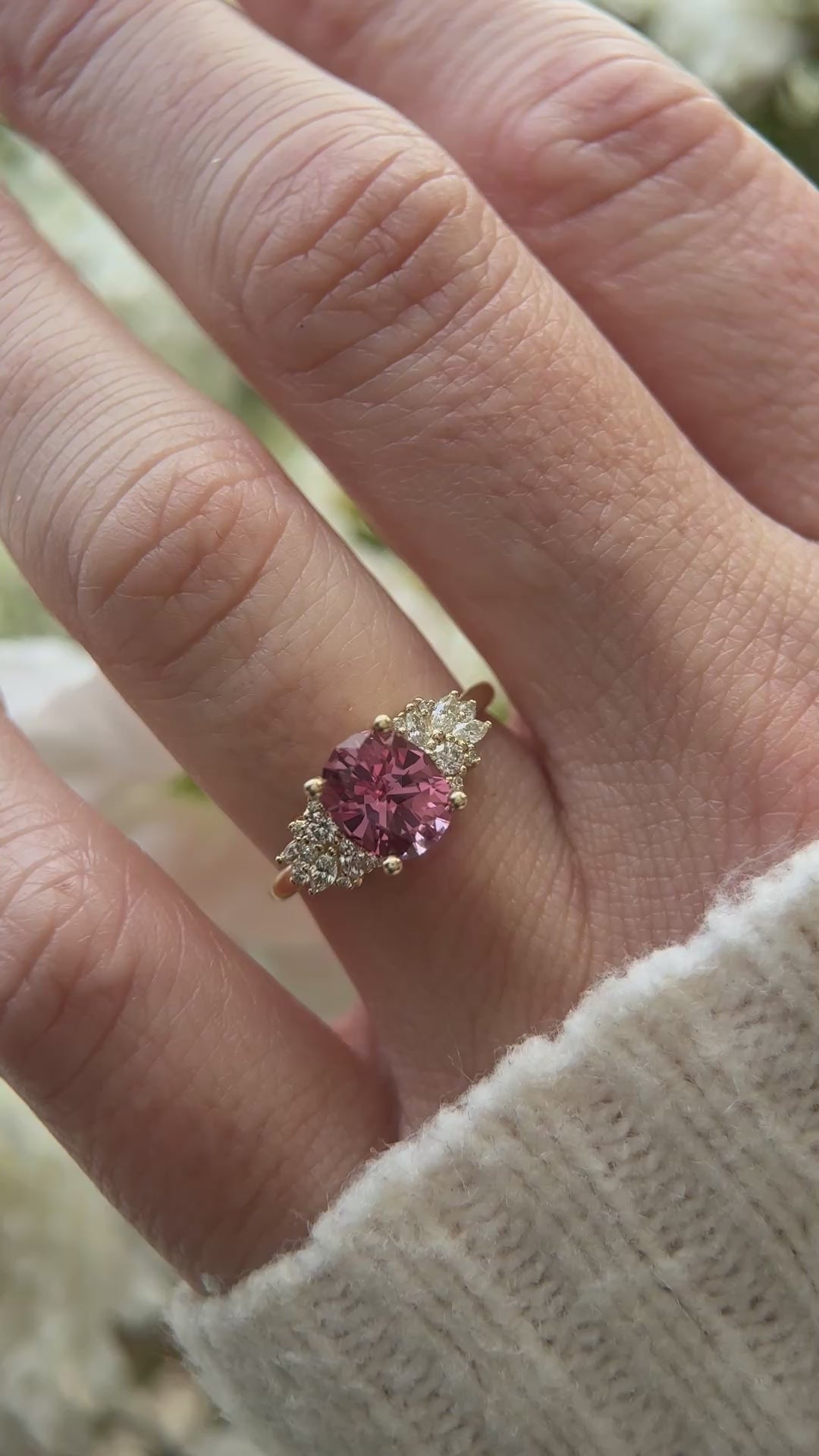 The Rosalie Ring | 2 CT Oval Pink Spinel