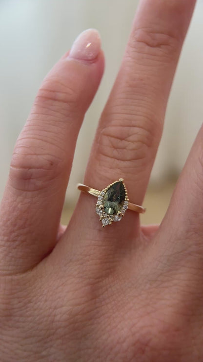 The Charlotte Ring | 1.13 Green Sapphire