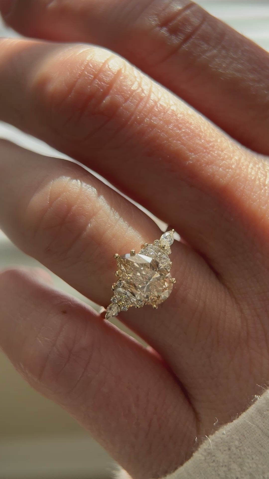 The Maeve Ring - 2 CT Pear Champagne Diamond