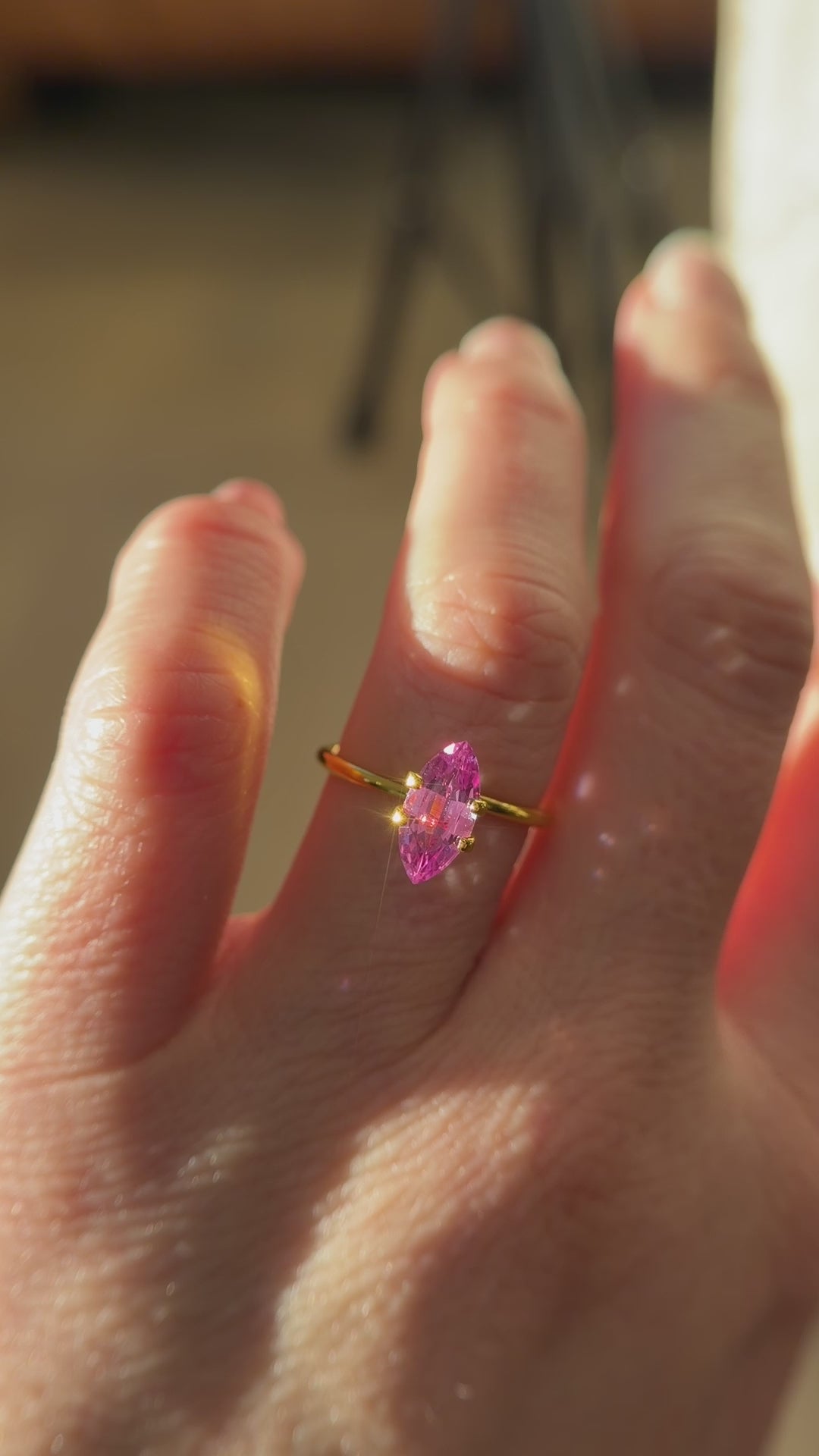 1.62 CT Marquise Deep Pink/Magenta Sapphire