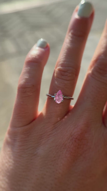 0.97 CT Pear Starbrite™ Cut Pink Sapphire